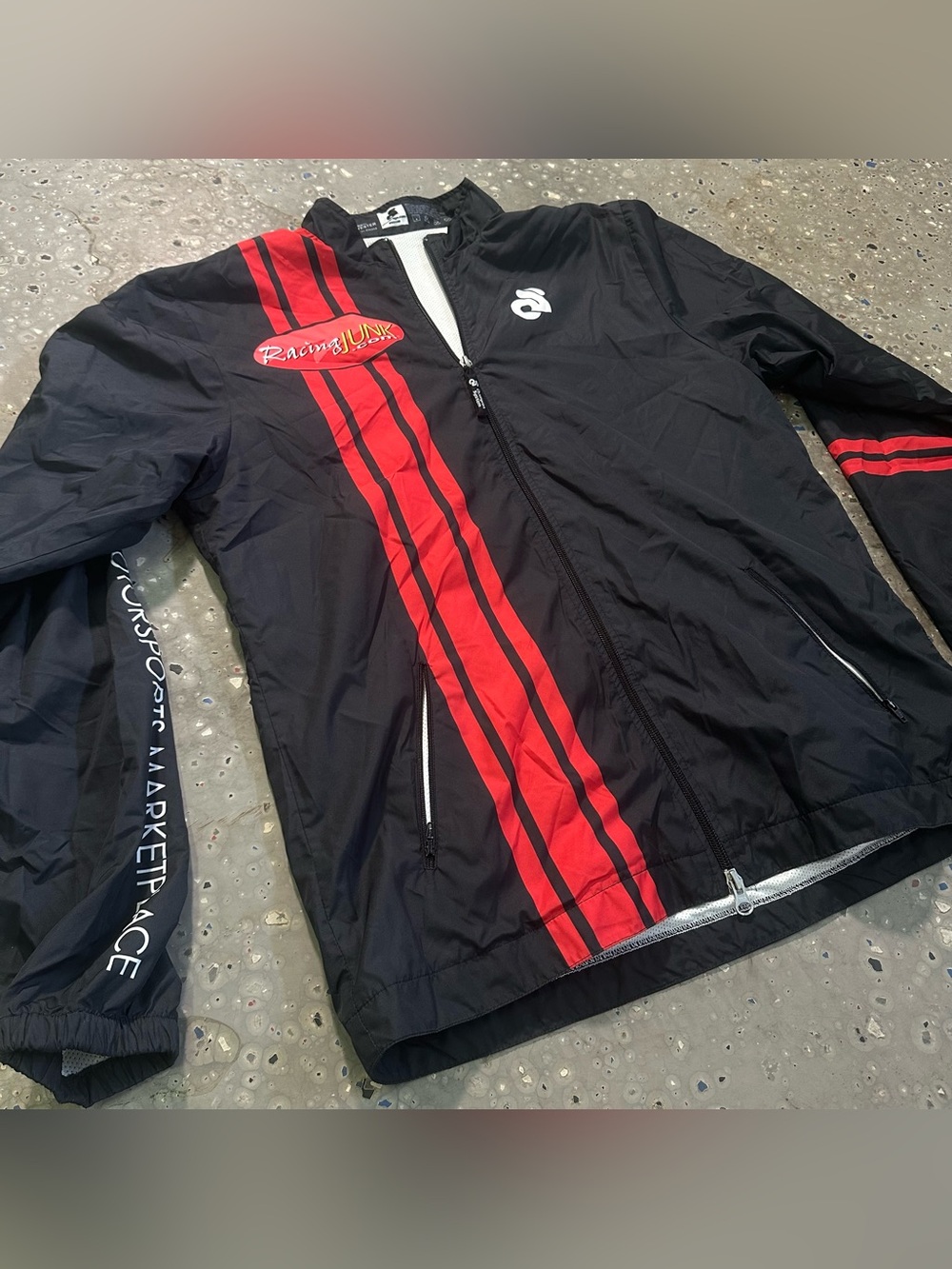 Black Jacket with Red Racing Stripes - Picture 5 of 7